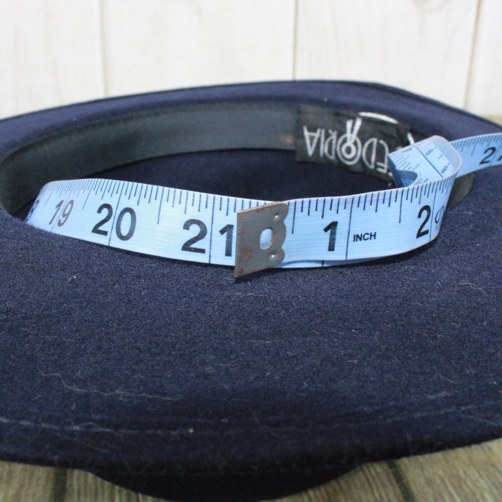 Fedoria by BOLLMAN Blue 100% Wool Felt Fedora Hat - Picture 10 of 10